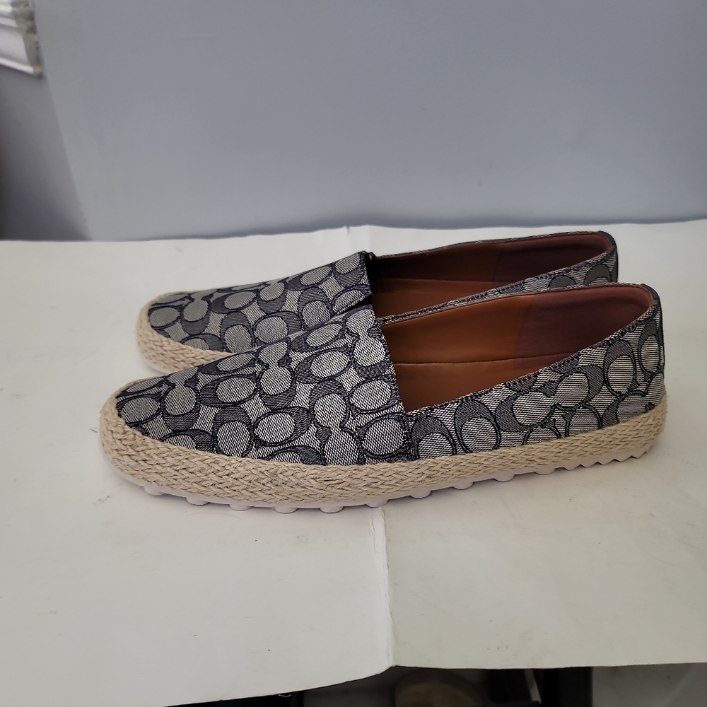 COACH Men's COACH Signature Jacquard Logo Print Espadrilles - Picture 6 of 14